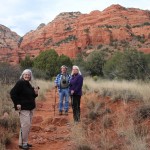 Tom, Tina, and Sharon, Fay Canyon hike (by Byron Cotter)