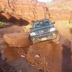 Mud and rock along Shafer Trail (we did get out!)